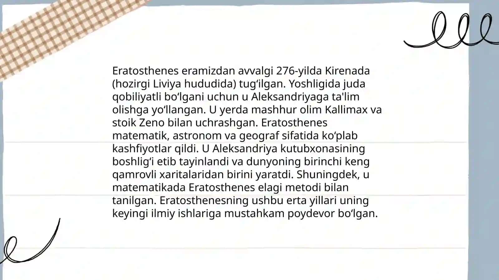 Eratosfen hayoti va ijodi 4