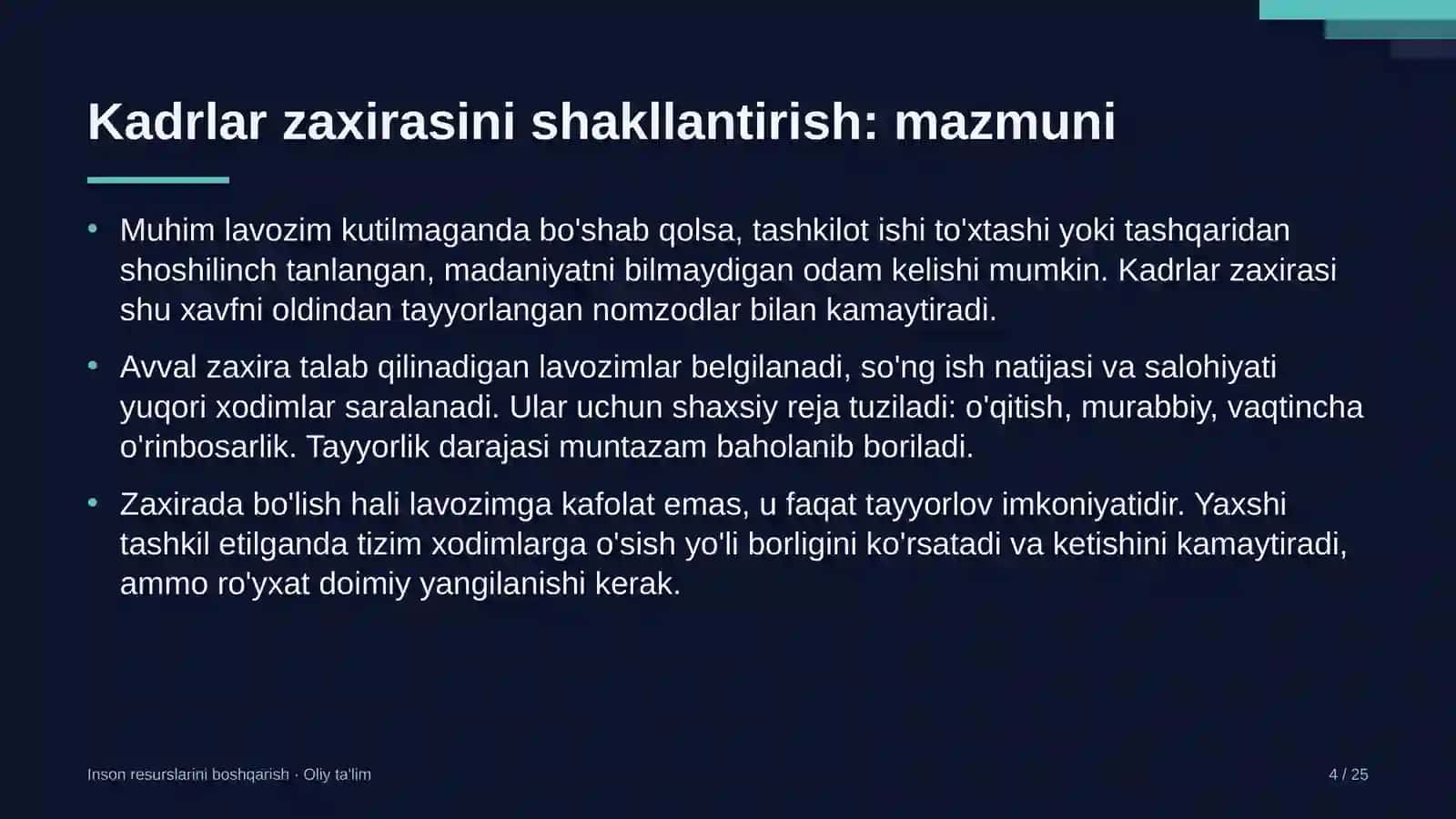 Kosmetologiya klinikalarida kadrlar zaxirasini shakllantirish 4