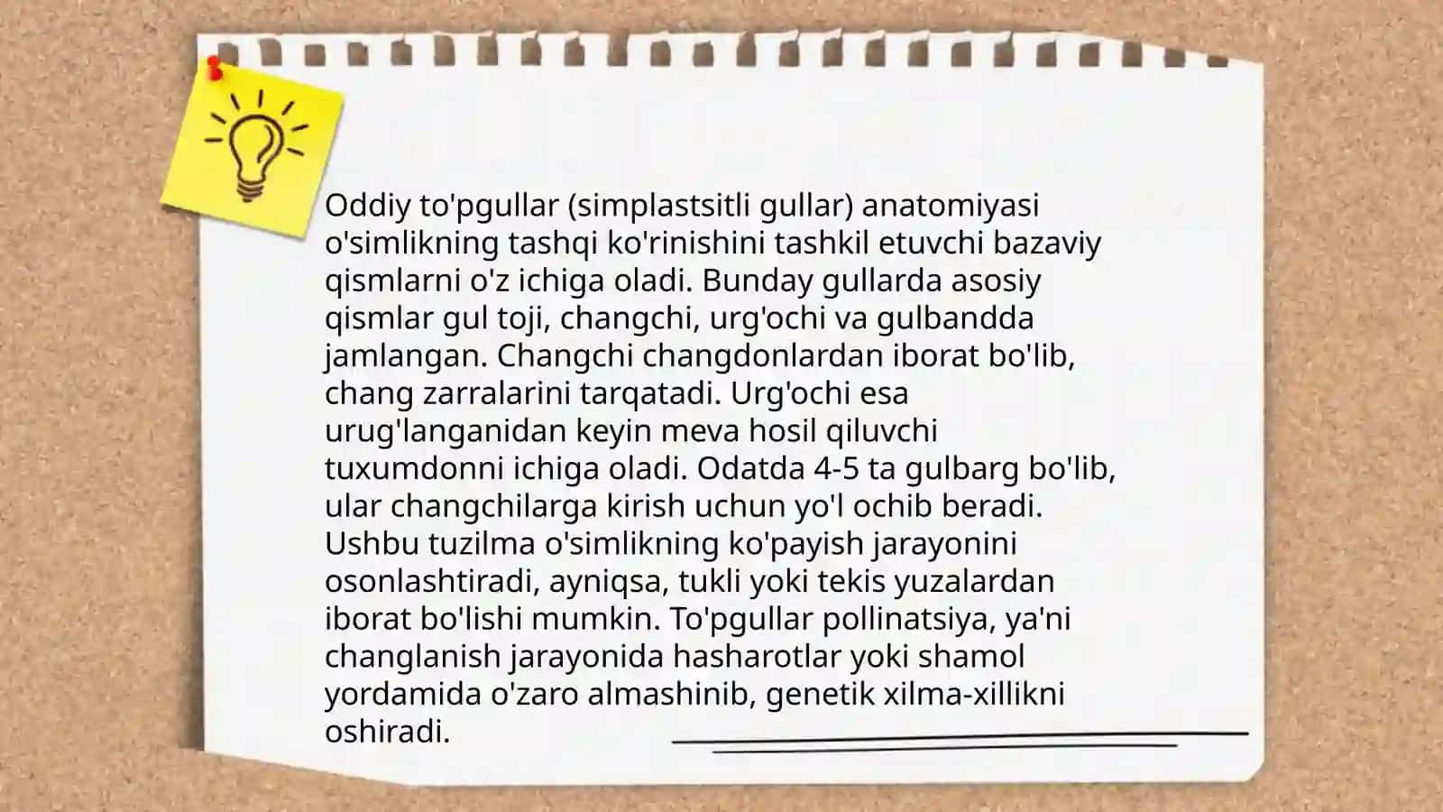 Oddiy va murakkab toʻpgullar tuzilishi 4