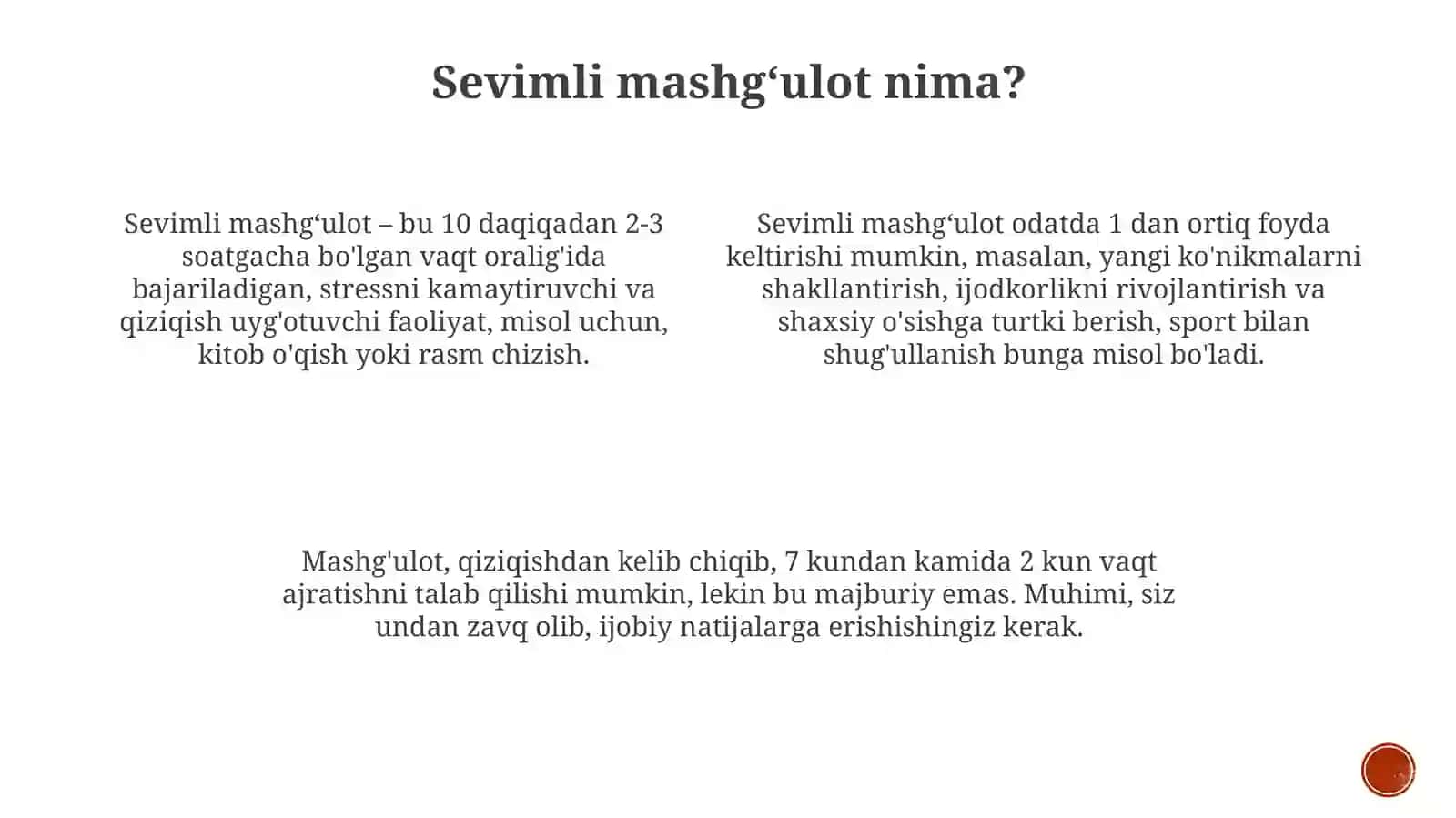 Meningsevimlimashgʻulotim 4