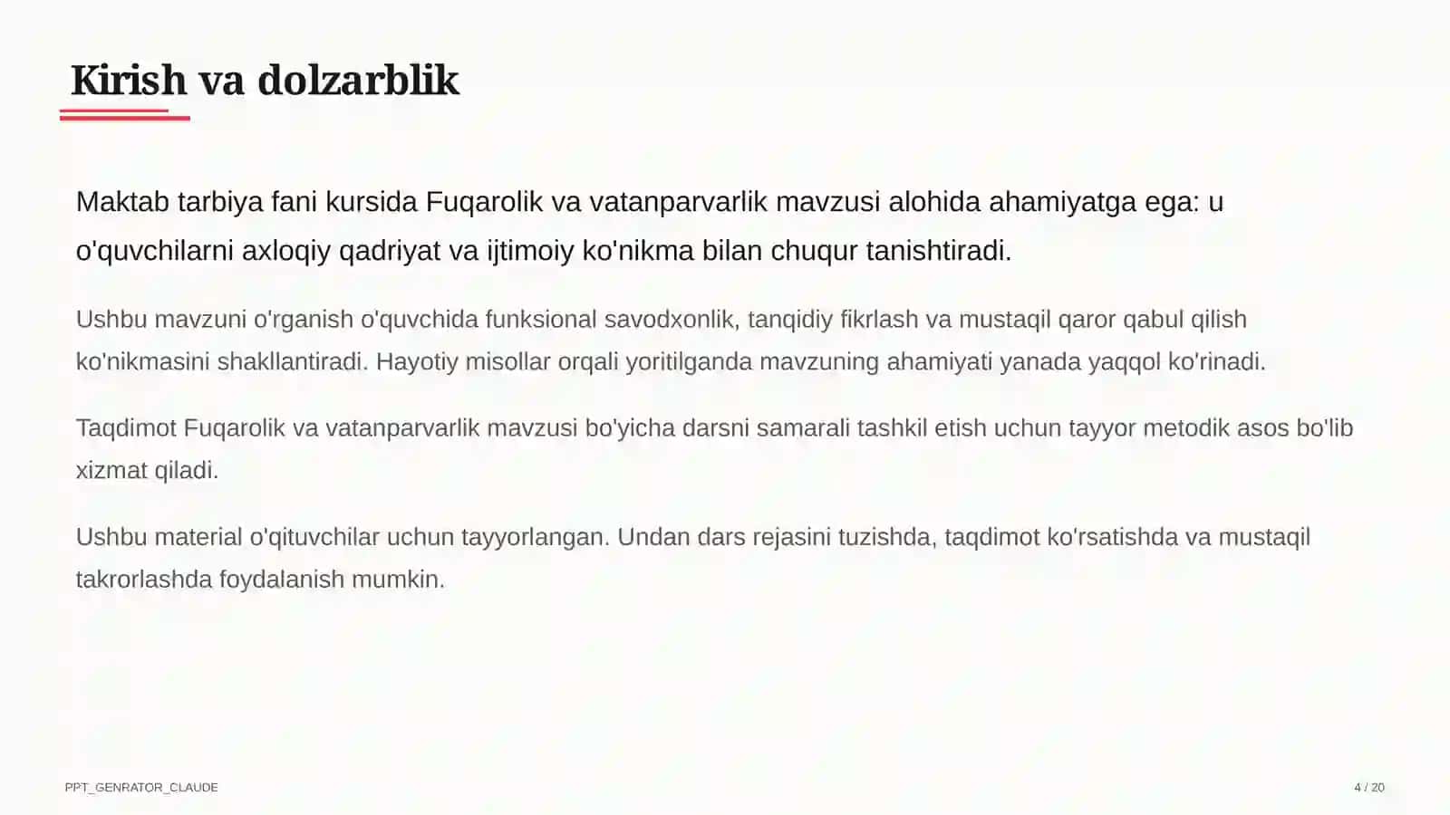 Fuqarolik va vatanparvarlik (8-sinf) 4
