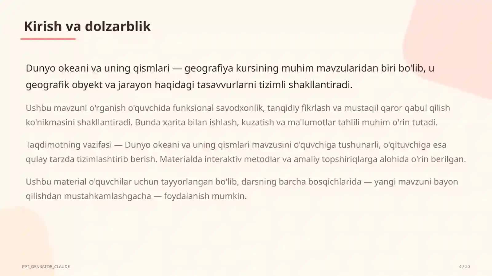 Dunyo okeani va uning qismlari (7-sinf) 4