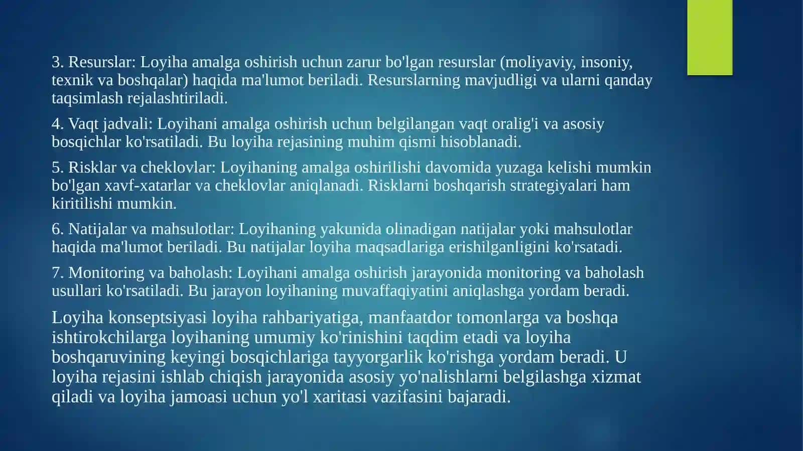Ijtimoiiy loyihalarni rasmiylashtirish, rejalashtirish, muvofiqlashtirish 4