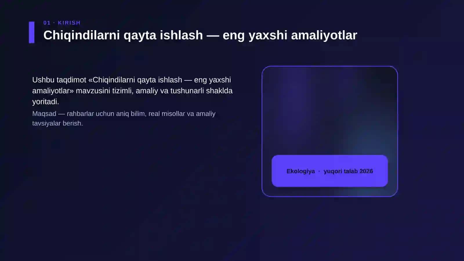 Chiqindilarni qayta ishlash — eng yaxshi amaliyotlar 4