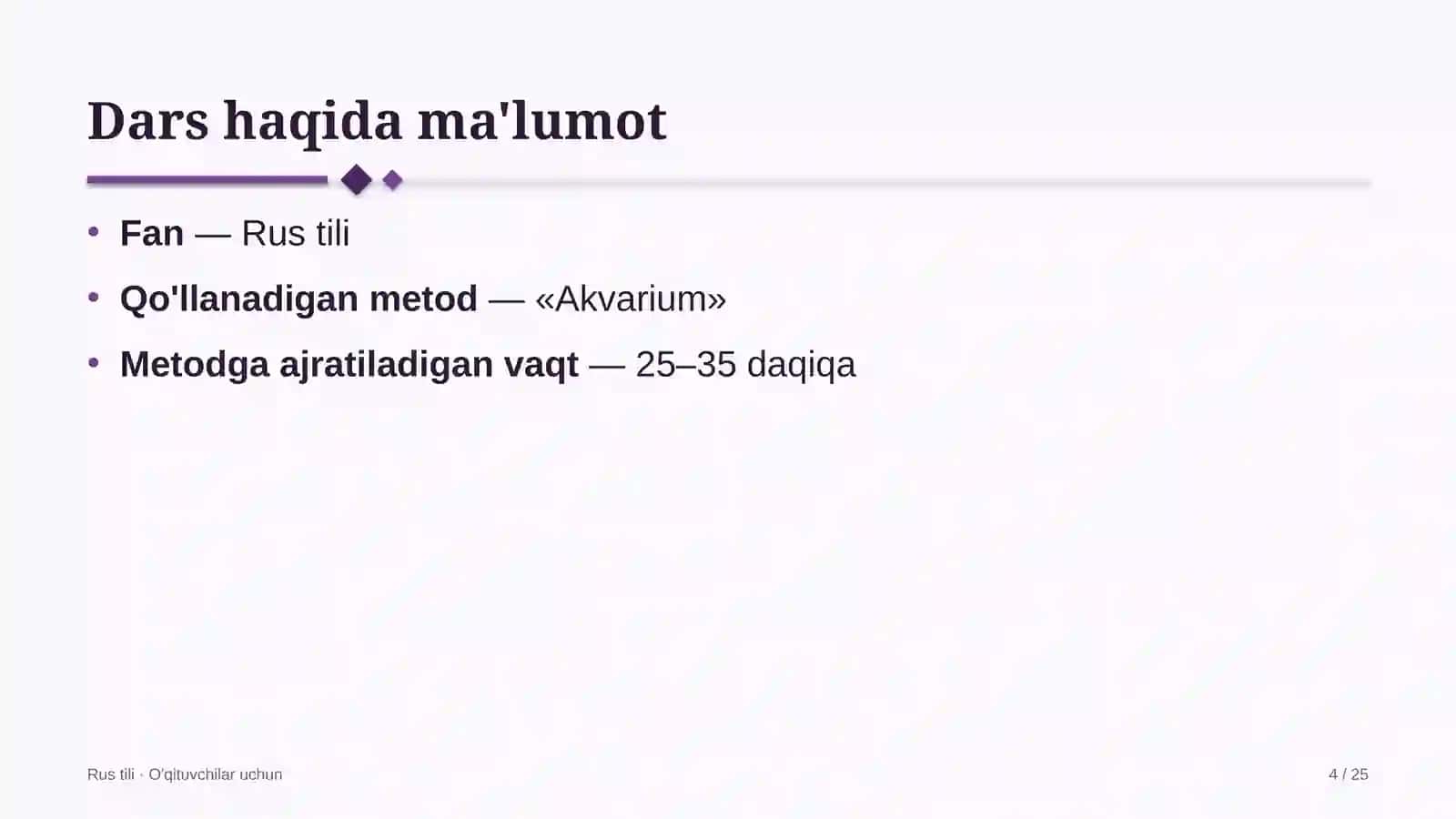 rus tili darslarida akvarium metodidan foydalanish 6444 4