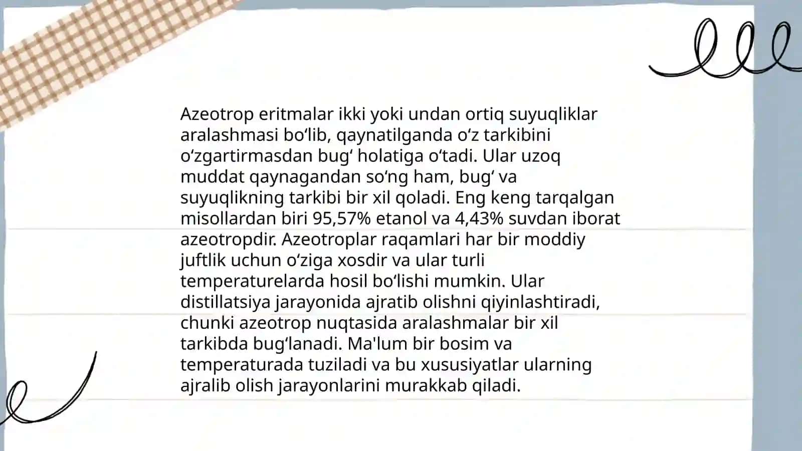 Azеotrop eritmalarni ajratish 4