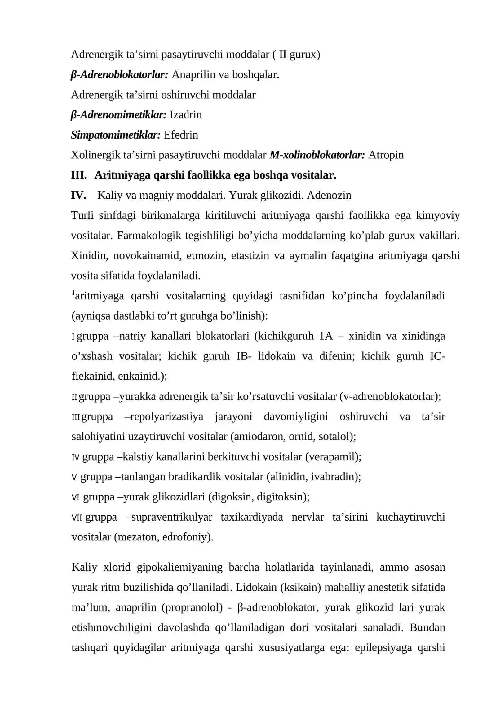 Antiaritmik vositalar 4