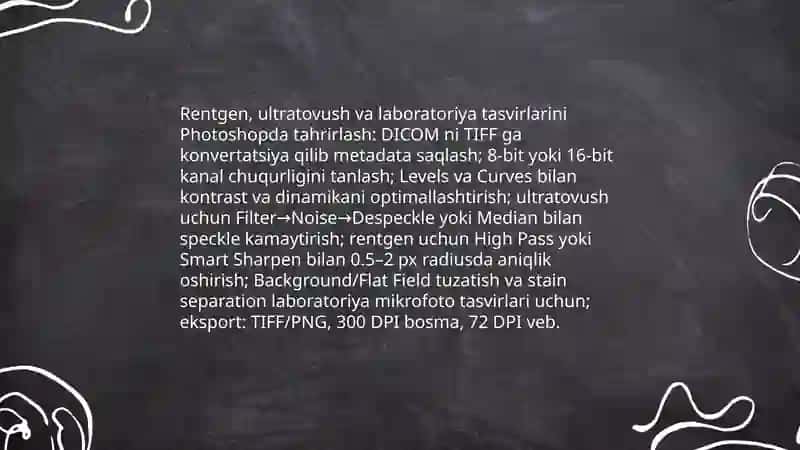 Abdobe Photoshop dasturida tibbiyotga oid grafik malumotlar yaratiw 4