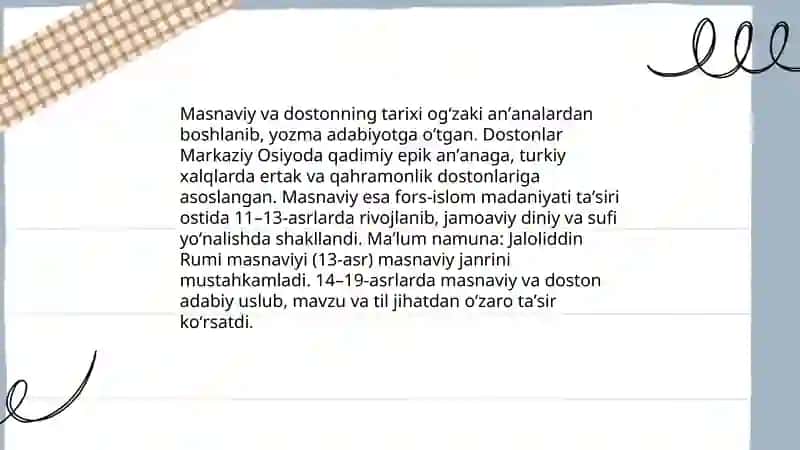 2 Masnaviy va doston munosabati 4