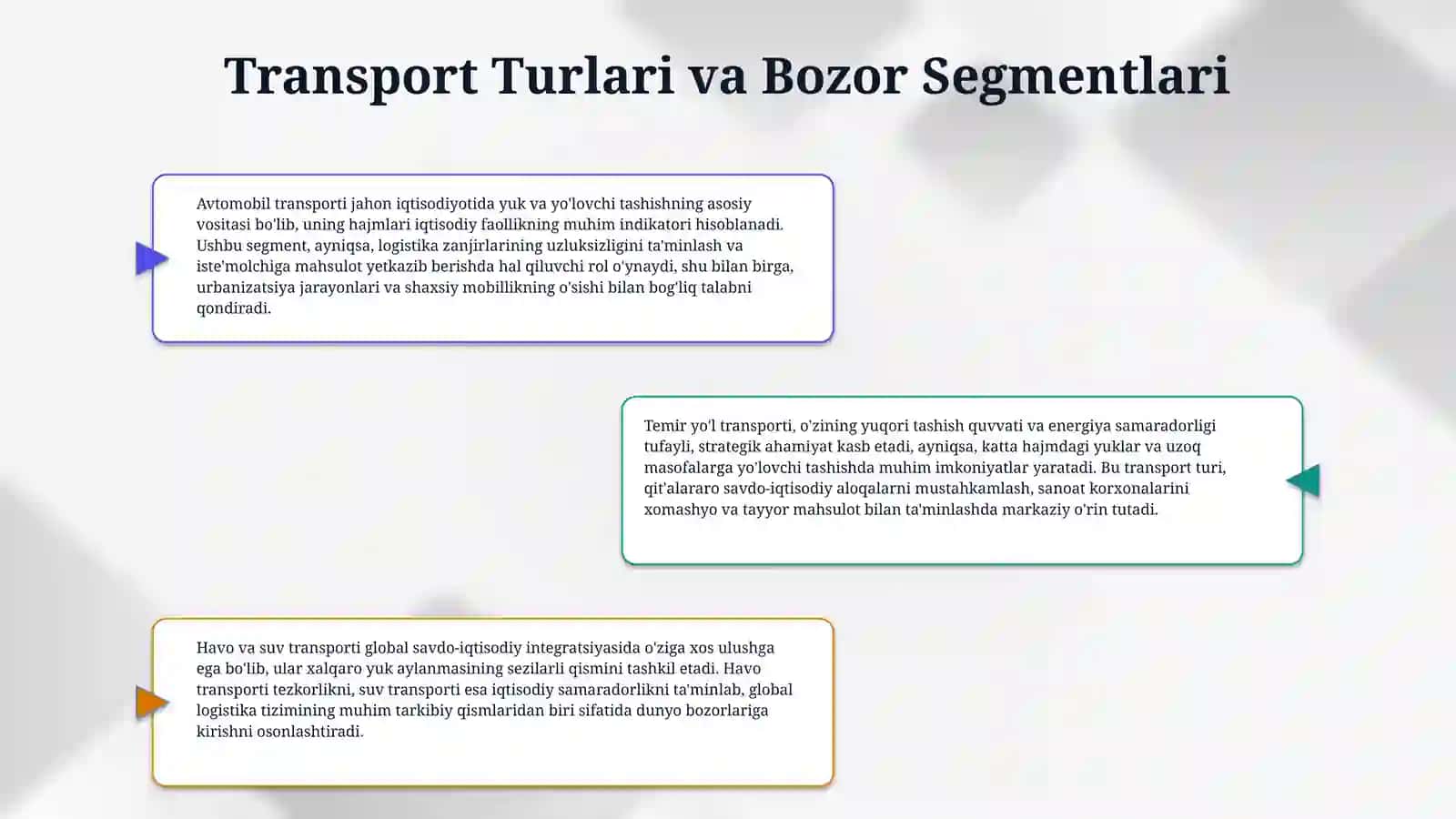 Transportning sanoat xususiyatlari 4