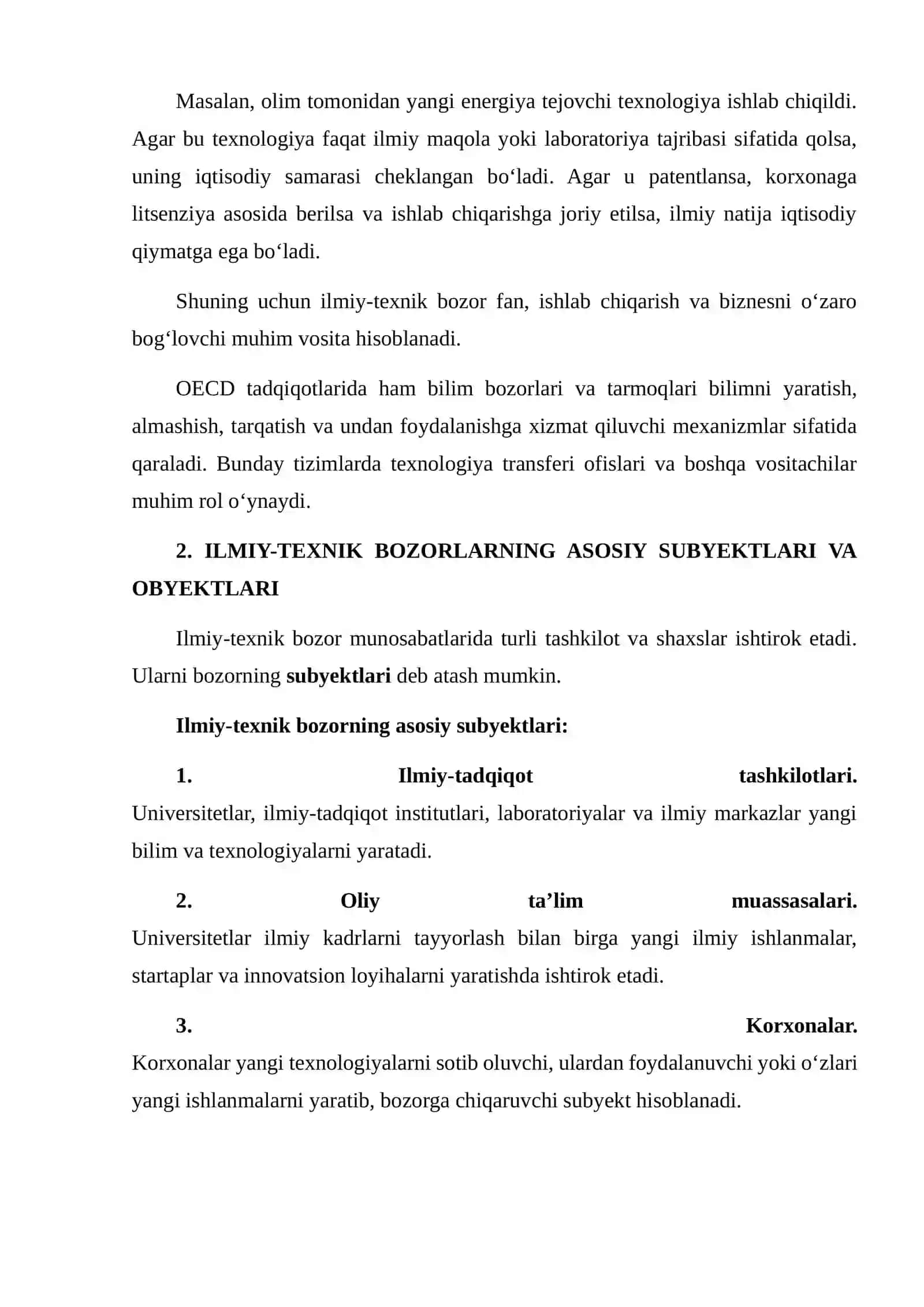 ILMIY-TEXNIK BOZORLAR VA ULARNING AHAMIYATI 4