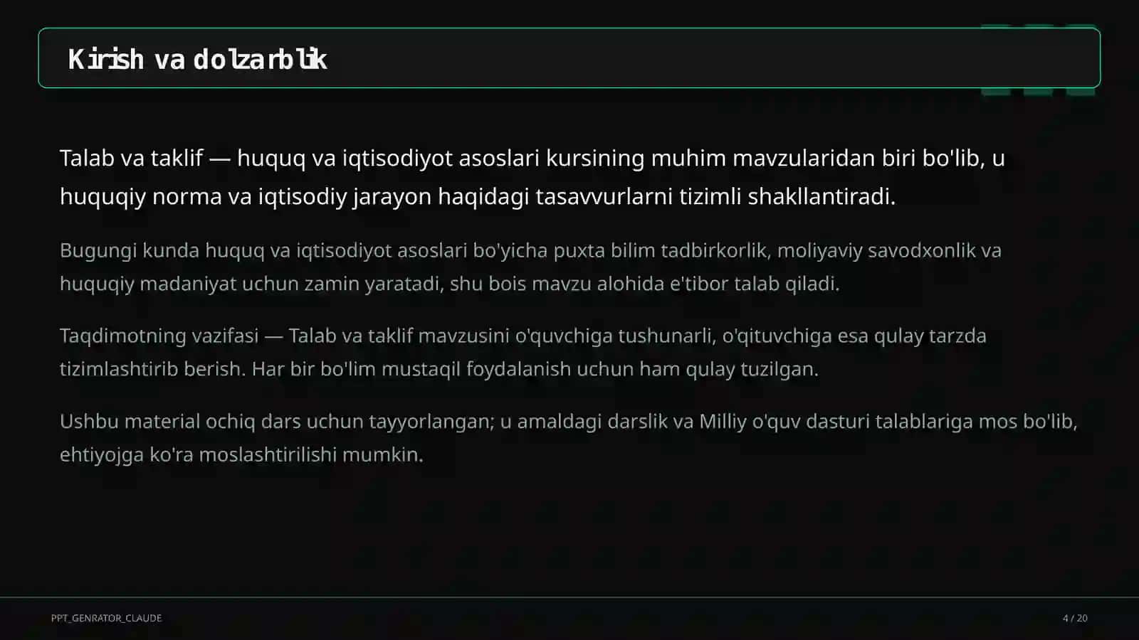 Talab va taklif (9-sinf) 4