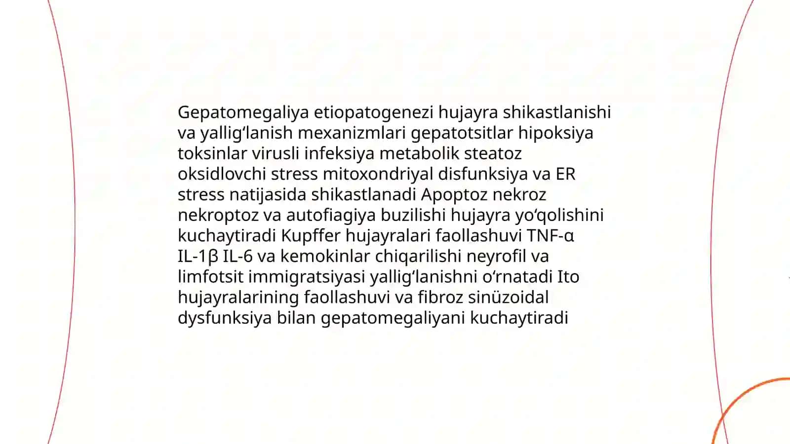 Gepatomegaliya bilan kechuvchi kasalliklar etiopatogenezi klinik ko'rinishlari kasallikning sindromal diagnostikasi 4