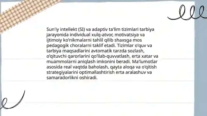 Tarbiya jarayonini amalga oshirishda innovatsion texnologiyalardan foydalanish 4