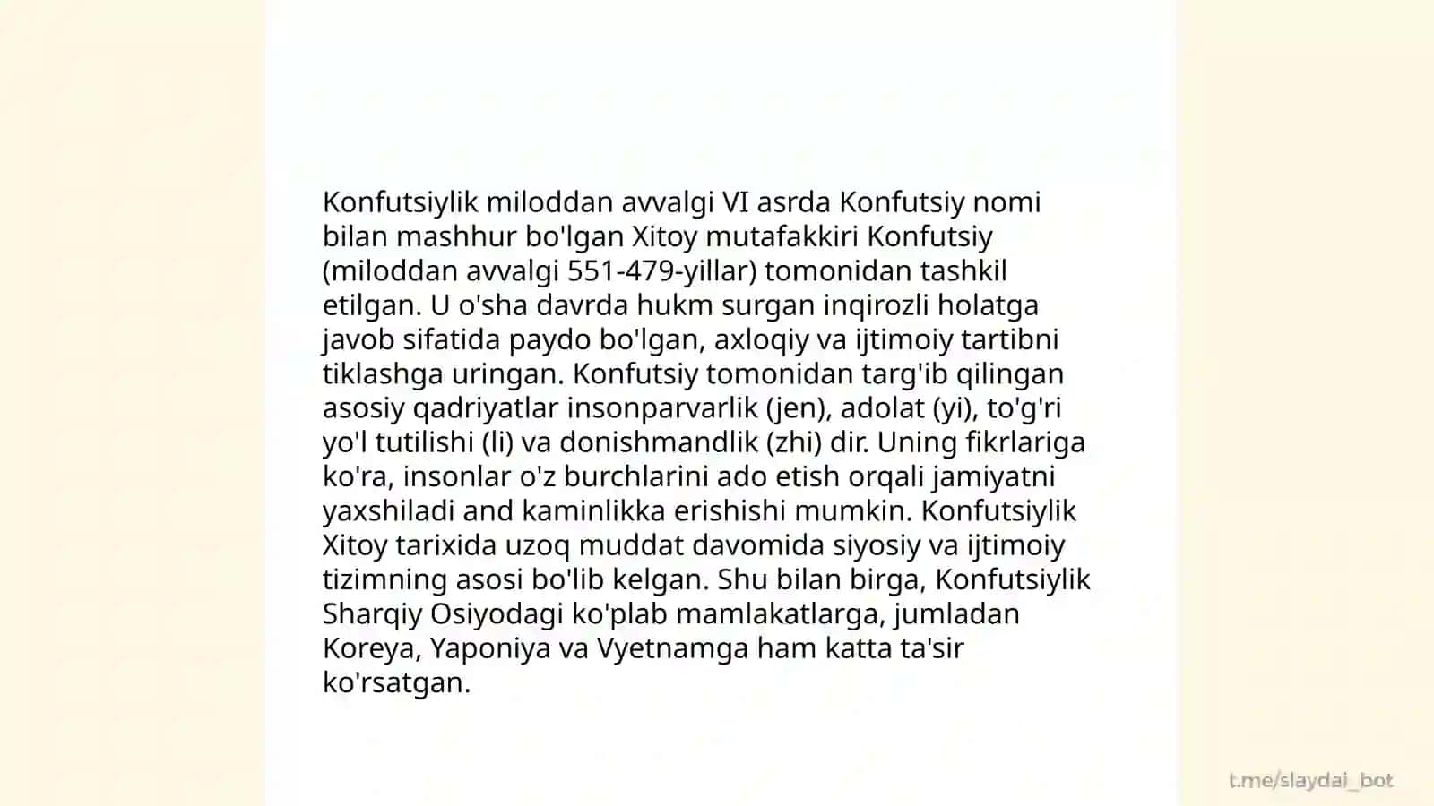 Konfutsiylikning kelib chiqishi, gʻoya, maqsad va vazifalari 4