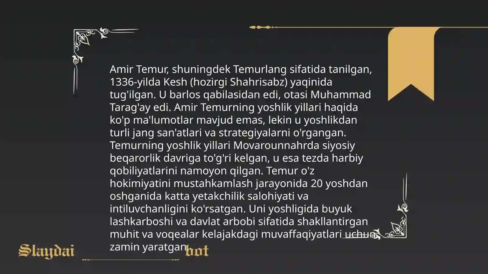 Amir Temur hayoti 4