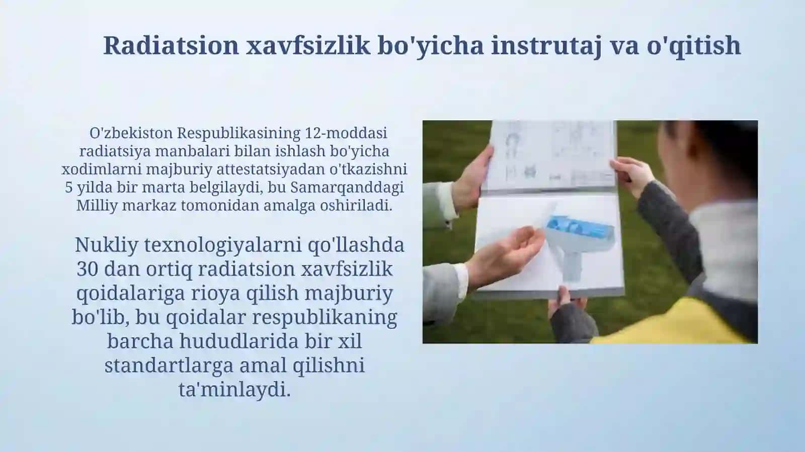 Ionlovchi nurlanish manbalari bilan ishlashni sanitariya qoidalari 4