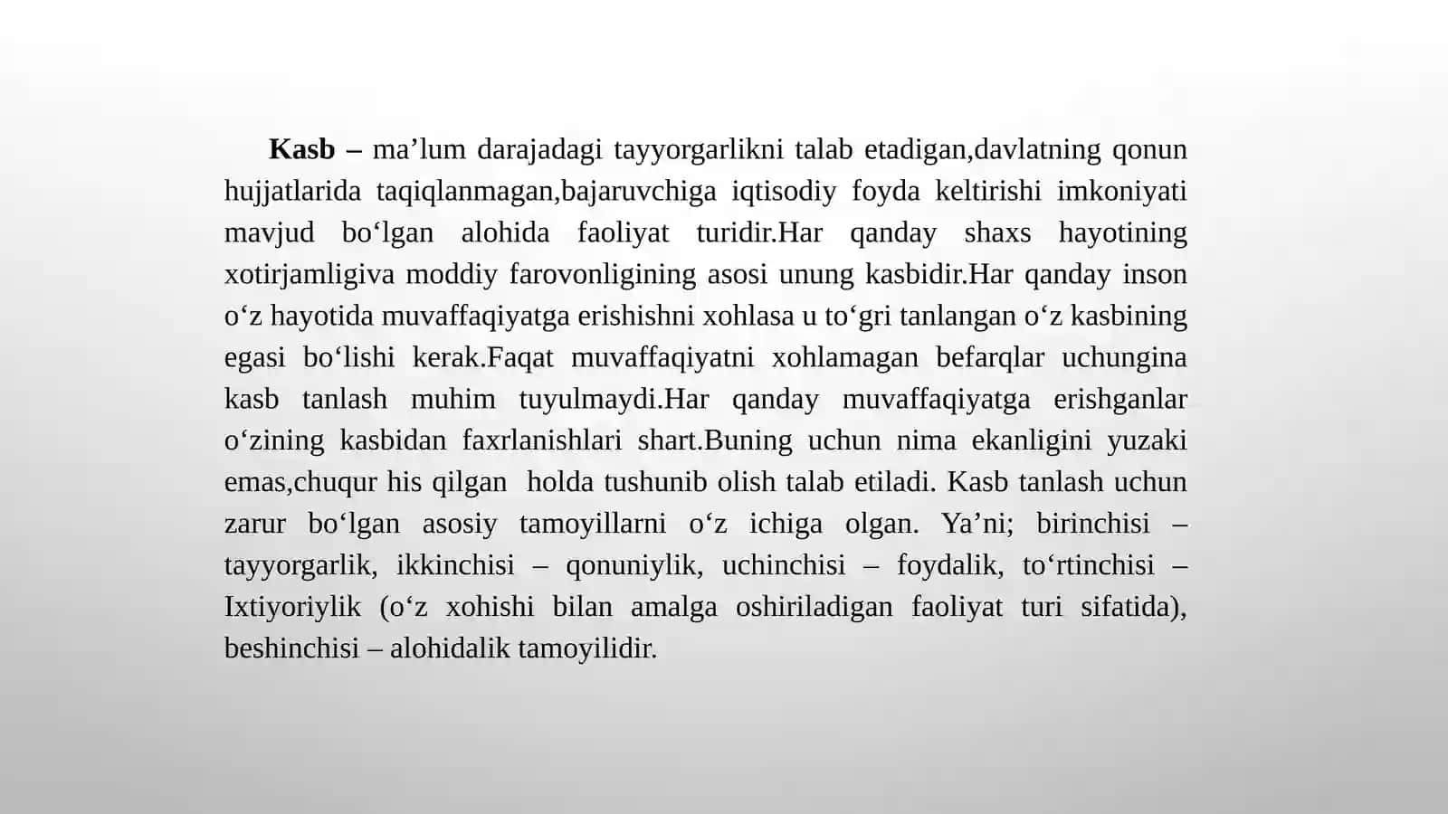 Kasbnito'g'ri tanlashning mohiyati va istiqboli 4