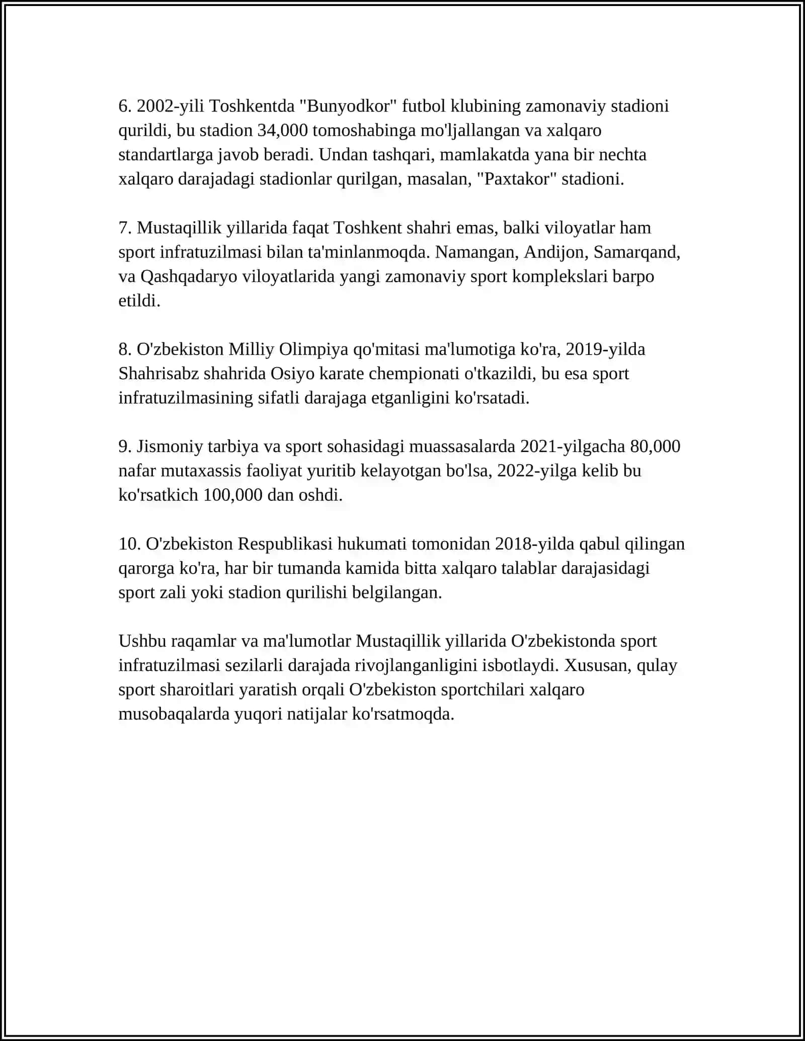 MUSTAQILLIK YILLARIDA SPORT SOHASI RIVOJI 4