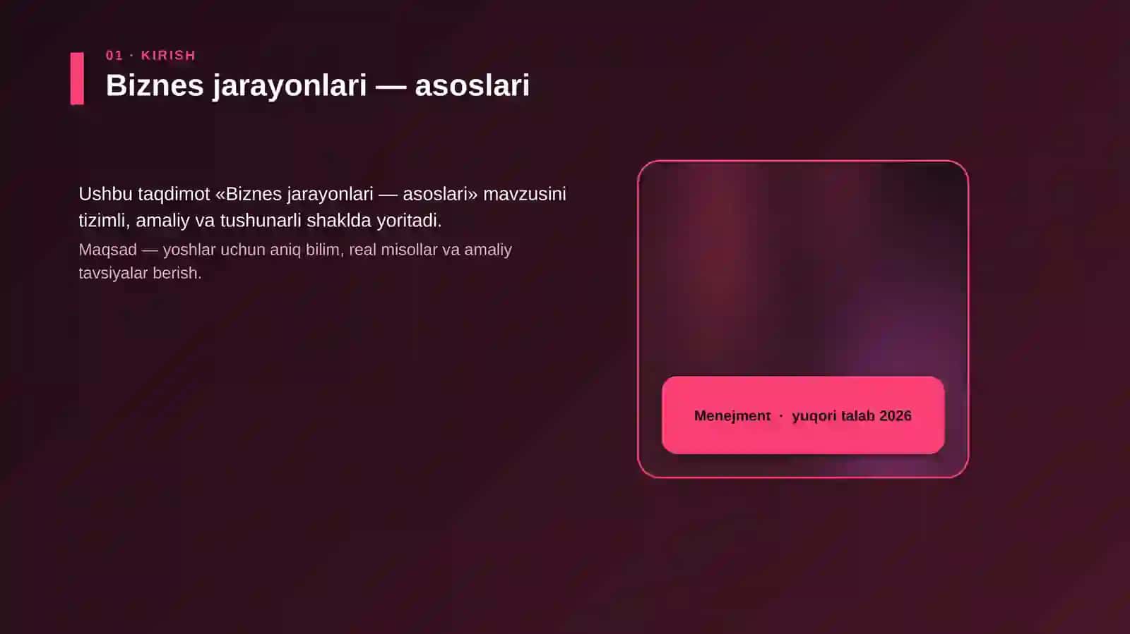 Biznes jarayonlari — asoslari 4
