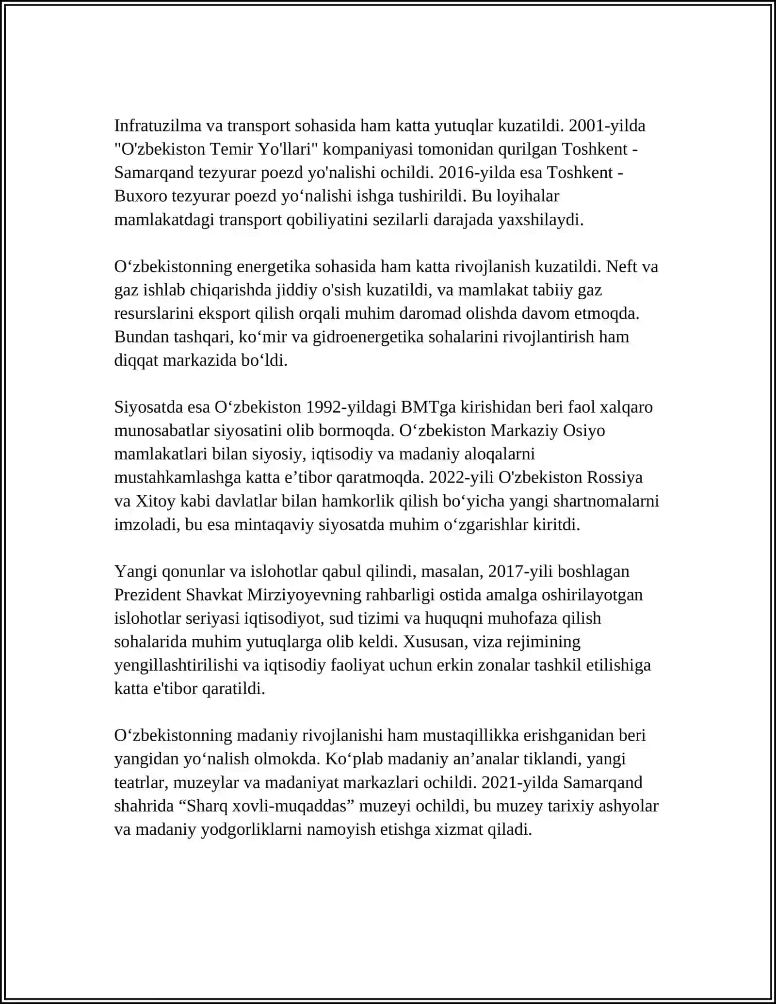 YANGI OʻZBEKISTON TARIXI 4