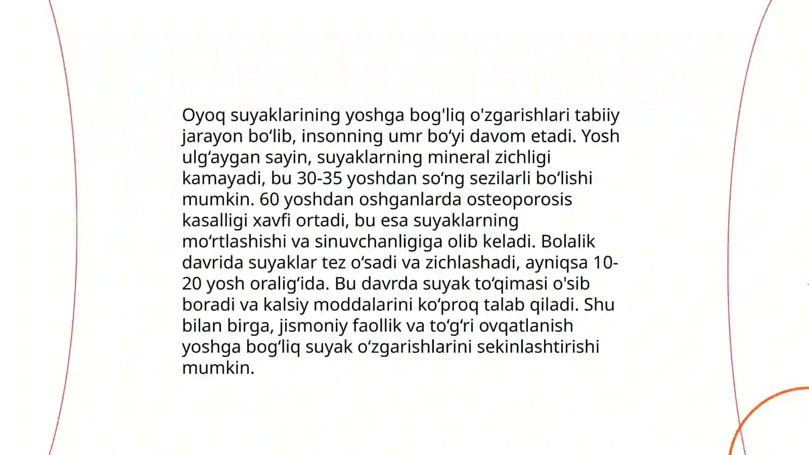 Chanoq va oyoq suyaklarining yoshga nisbatan xususiyatlari 4