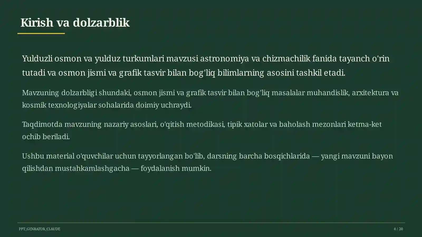 Yulduzli osmon va yulduz turkumlari (8-sinf) 4