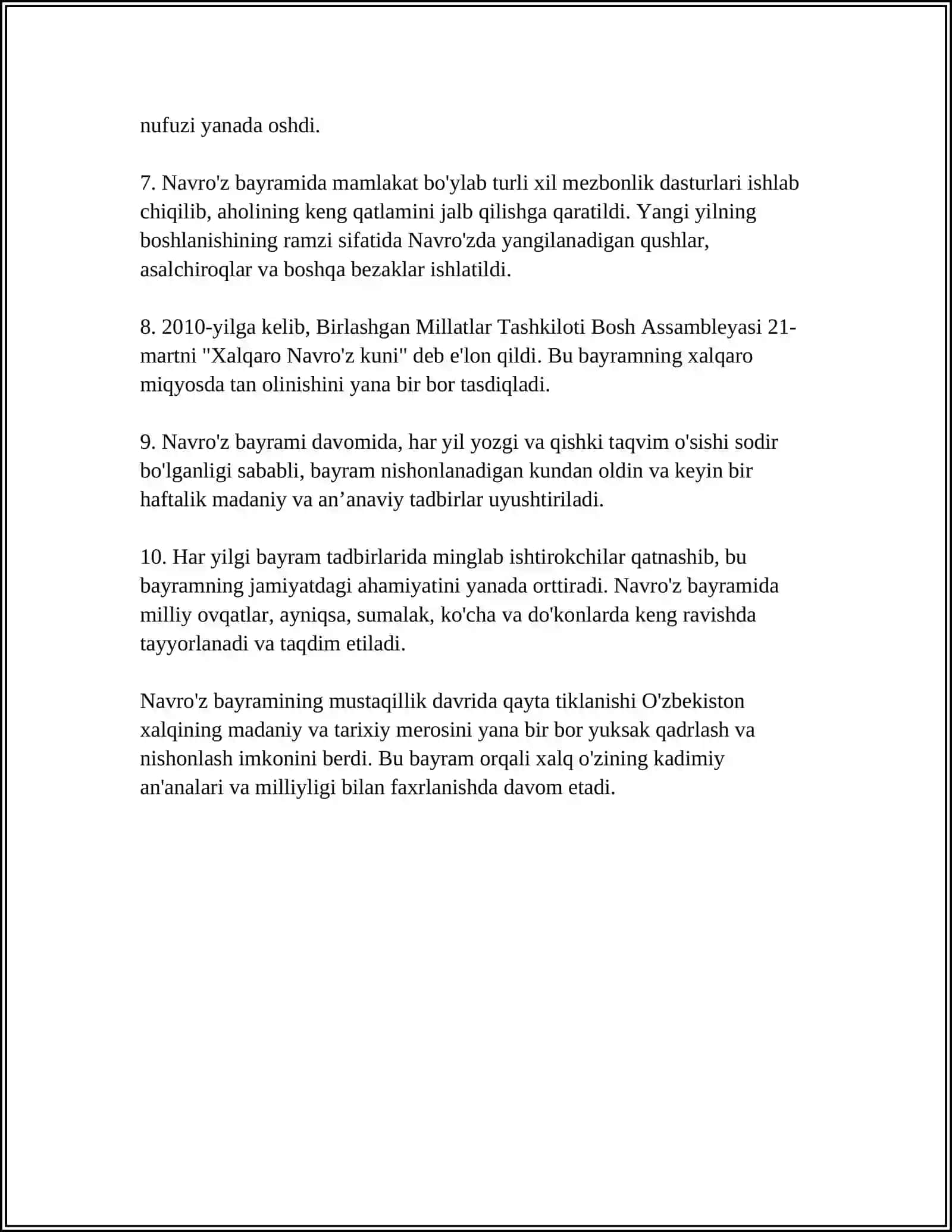 MUSTAQILLIK YILLARIDA MILLIY URF-ODATLAR, QADRIYATLAR VA ANʼANALARNING QAYTA TIKLANISHI 4