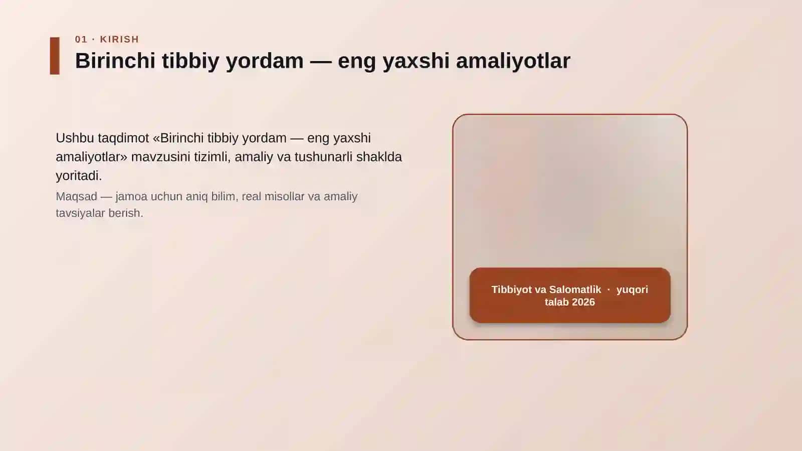 Birinchi tibbiy yordam — eng yaxshi amaliyotlar 4