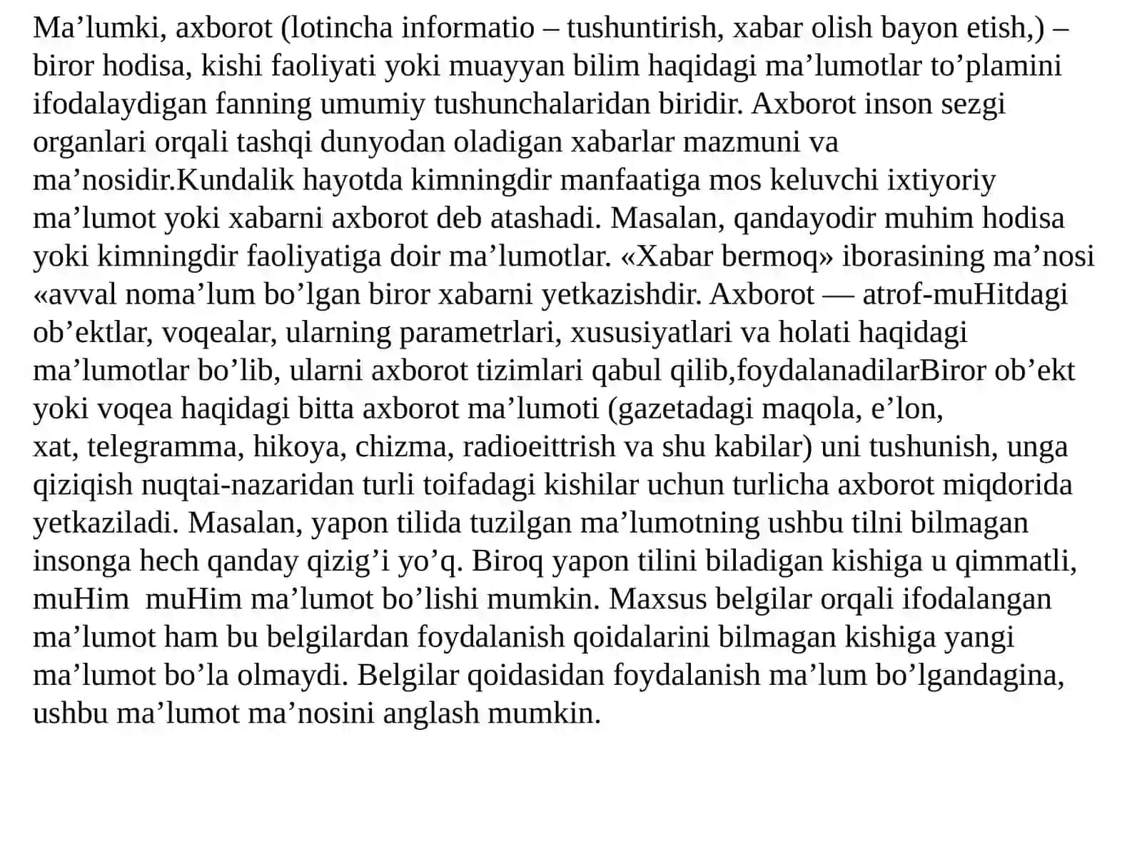 Axborotni  saqlash, ishlov  berish va himoyalashning zamonaviy texnologiyalari 4