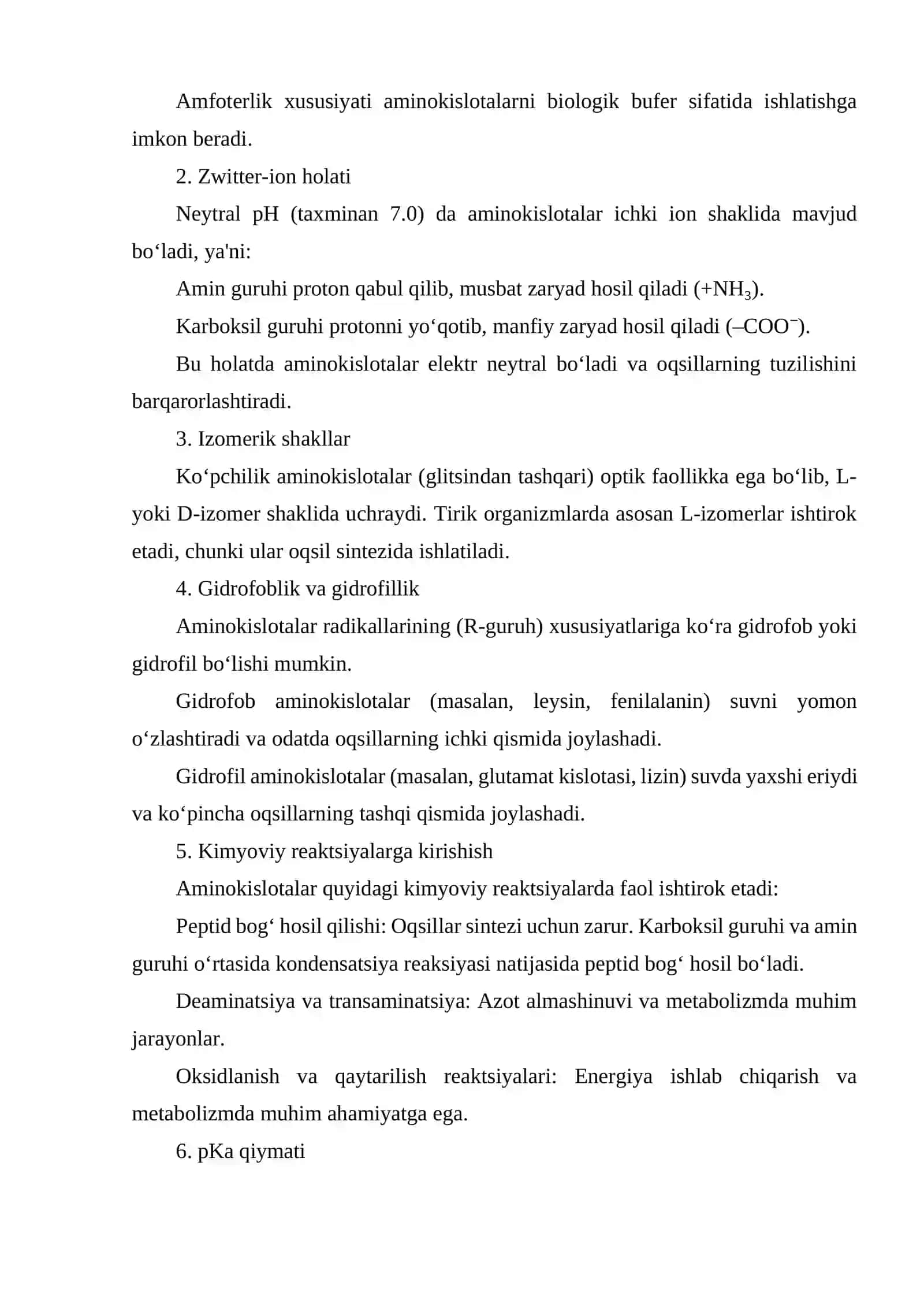 AMINOKISLOTALARDAN GLUTOMAT KISLOTA, FENILALANIN, AGRININ, GISTIDINLARNING TABIATI VA XOSSALARI 4