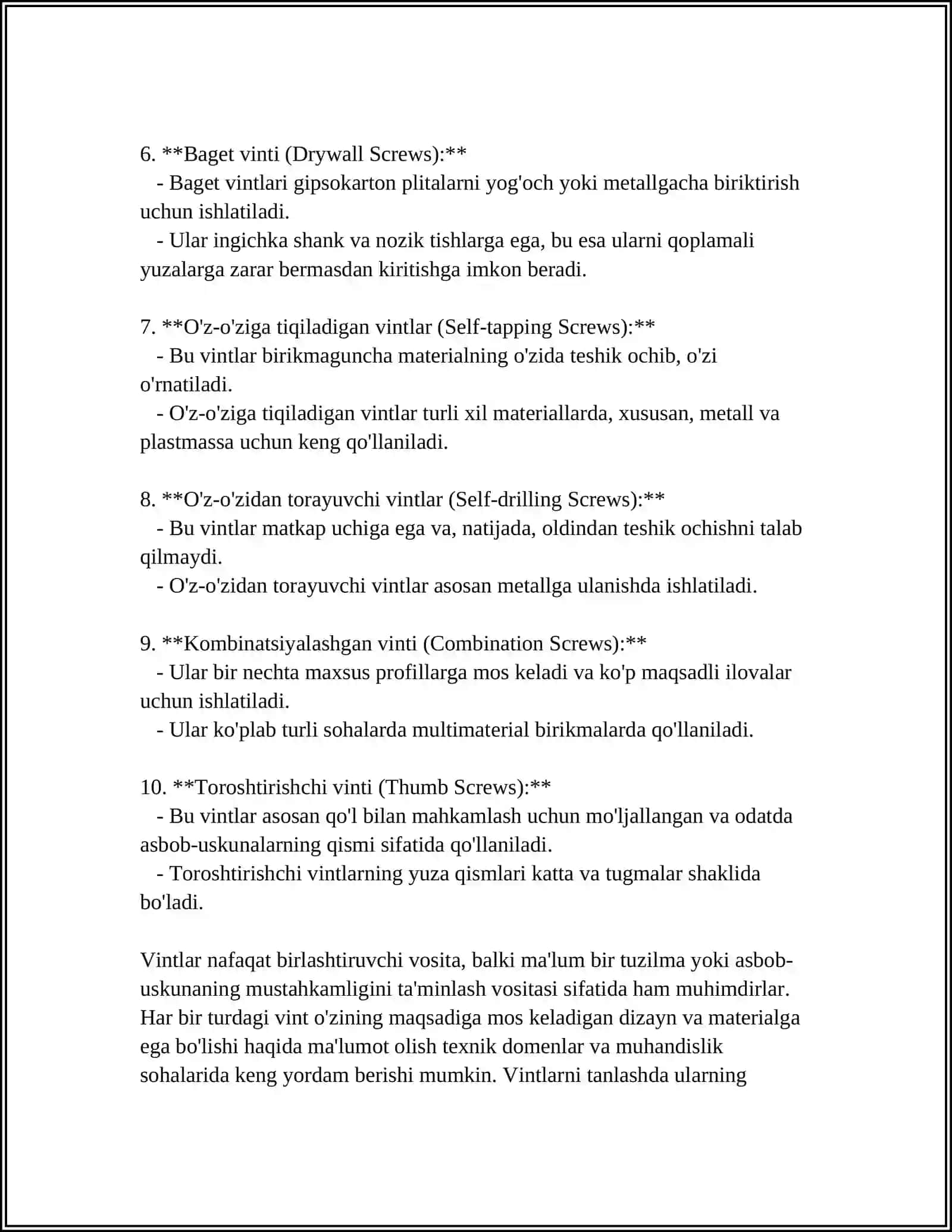 Vintlarning asosiy turlari 4