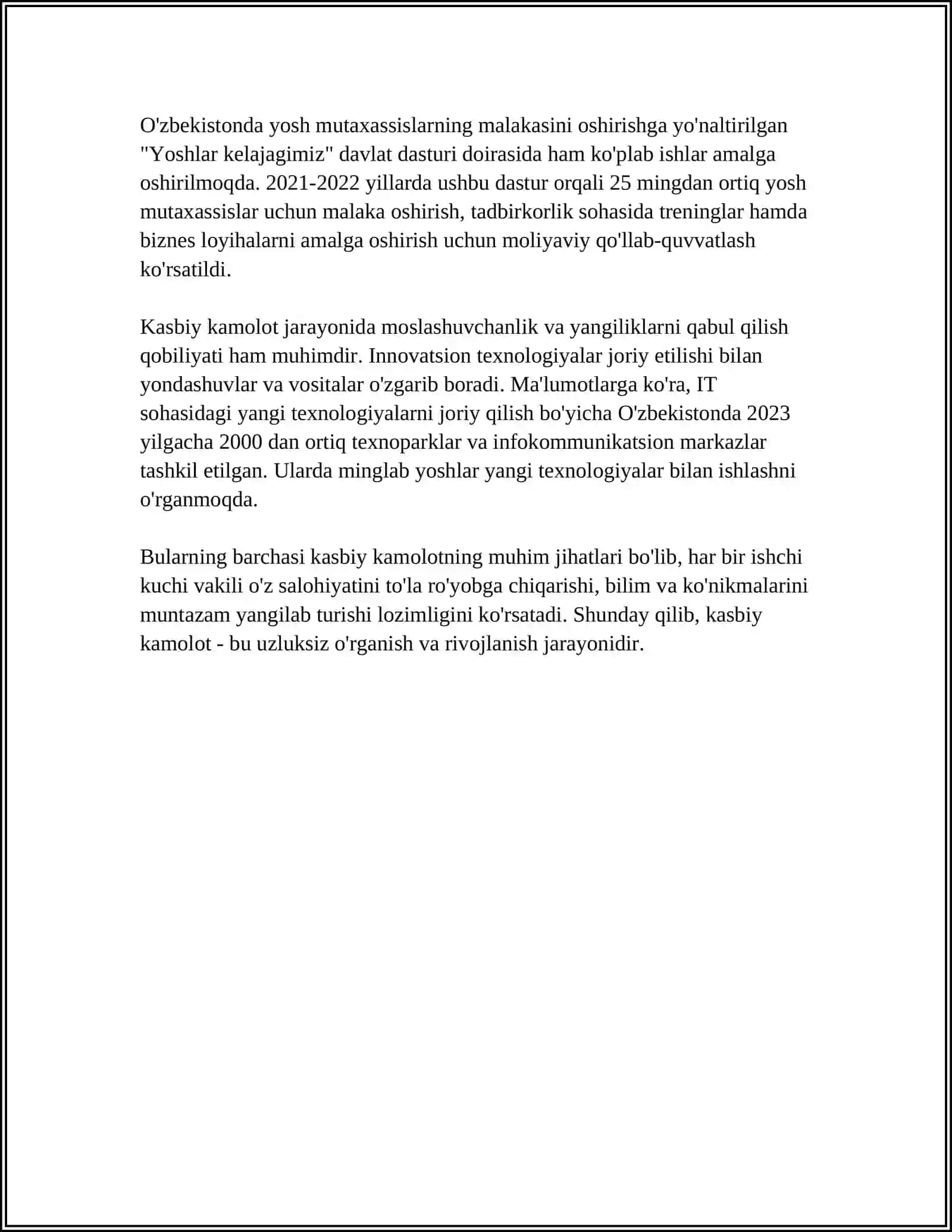 Kasbiy kamolot tushunchasi 4