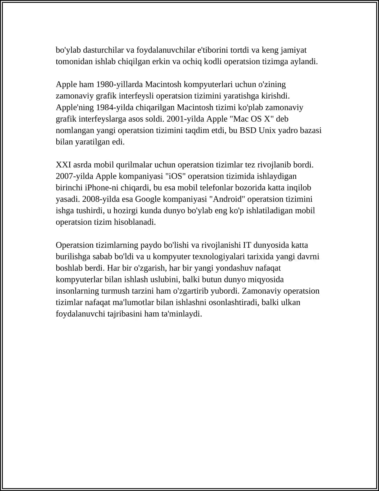 Zamonaviy operatsion tizimlar 4