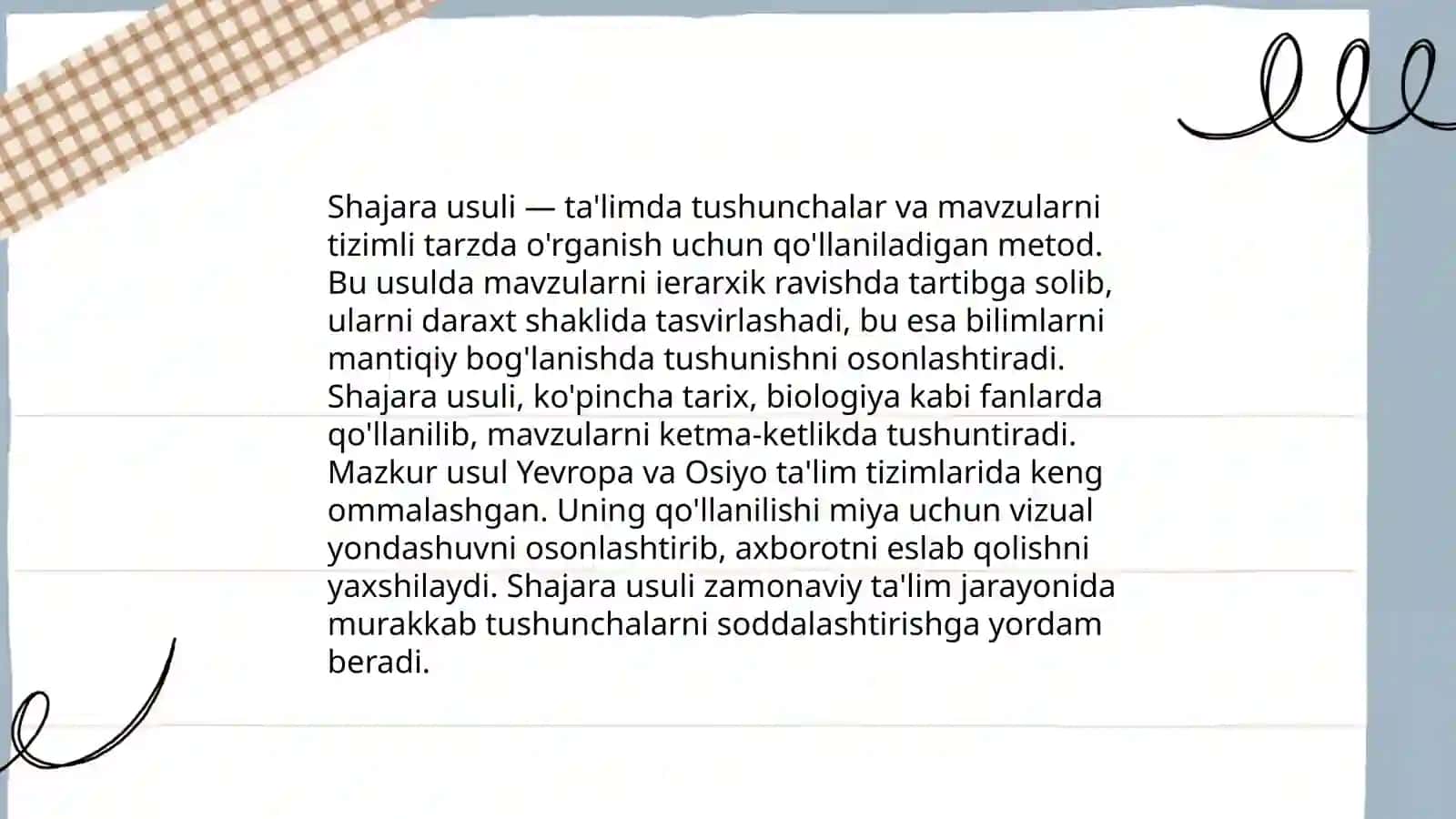 ANTROPOGENETIKA USULLARI:SHAJARA USULI,EGIZAKLAR USULI 4