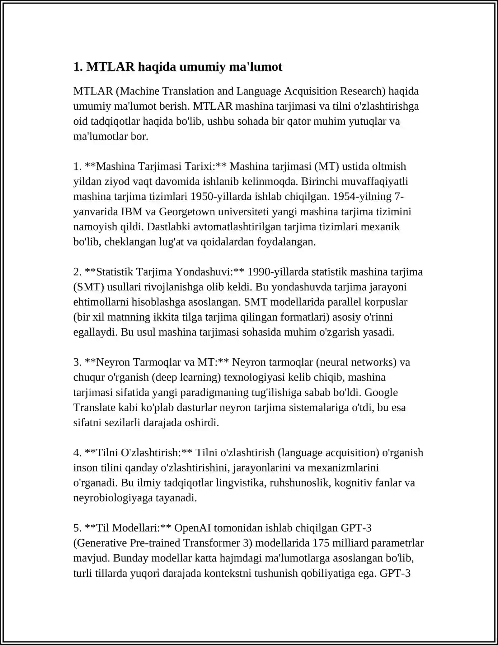 MTLAR HAQIDA UMUMIY MA'LUMOT 4