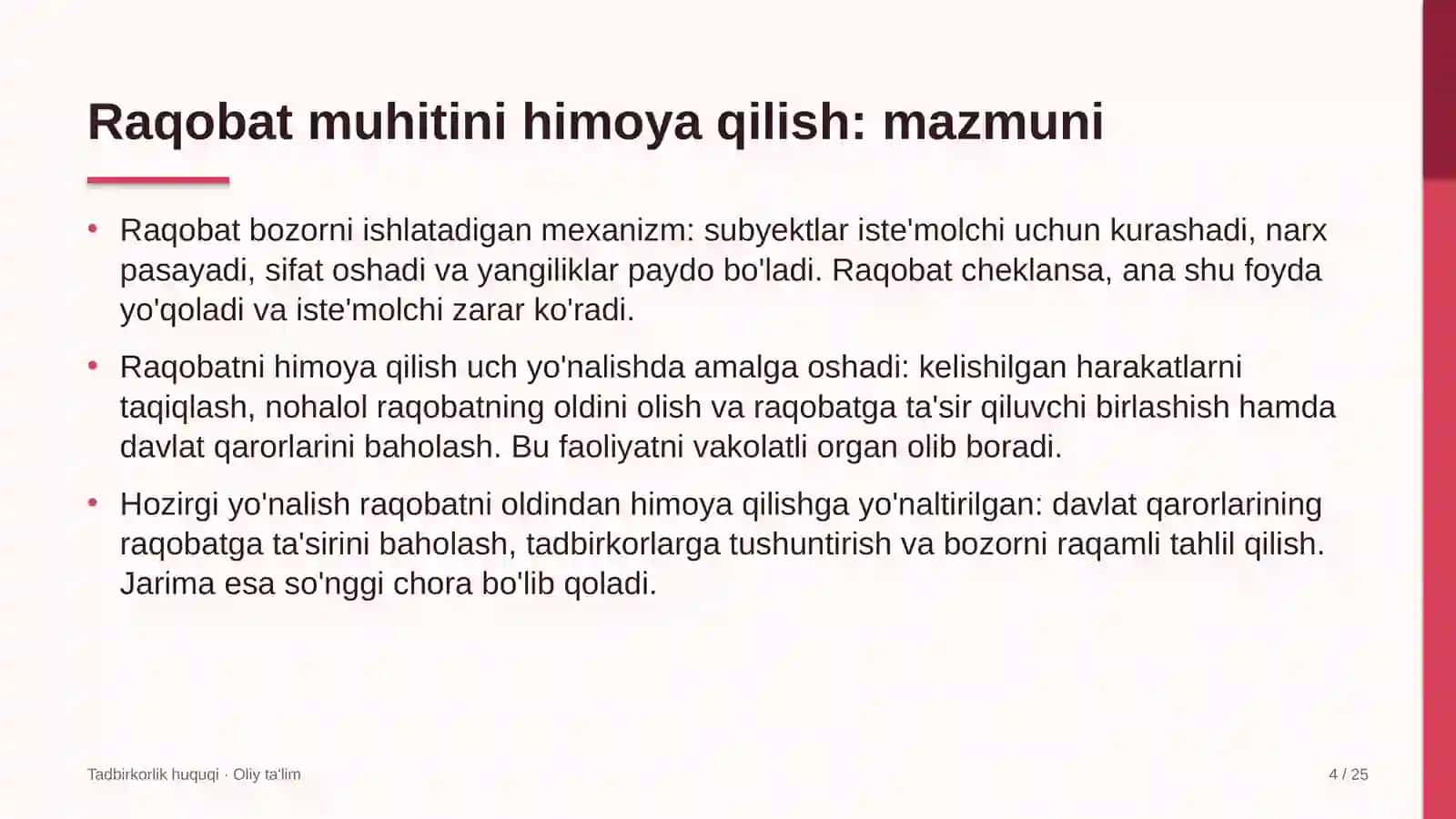 Avtomobillarga gaz to'ldirish shoxobchalarida raqobat muhitini himoya qilish 4