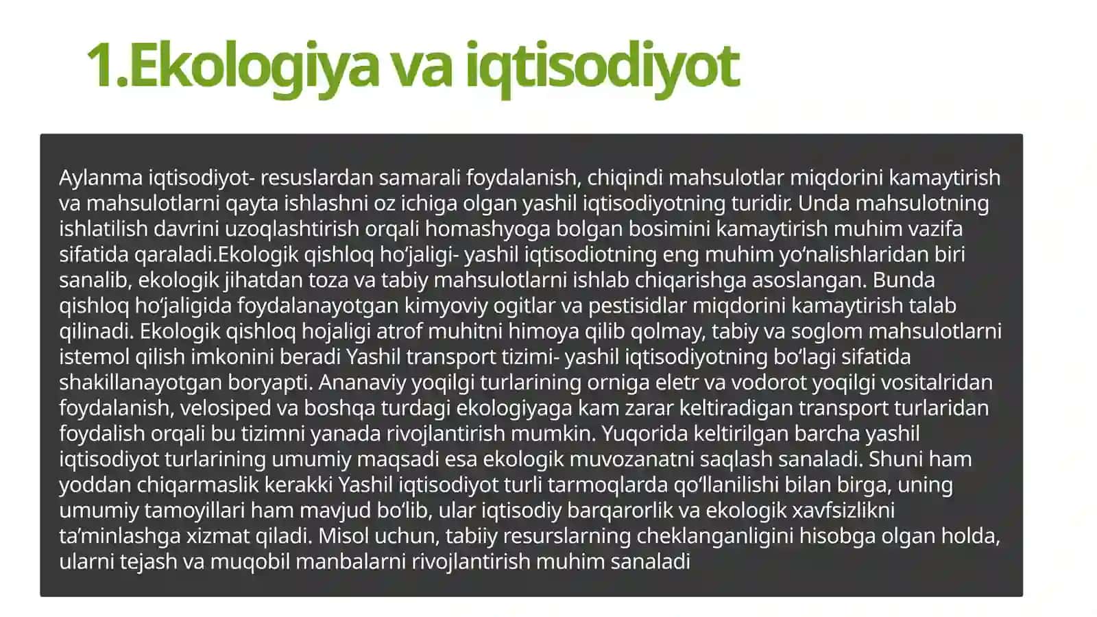 Yashil iqtisodiyotga o‘tish strategiyasi 4