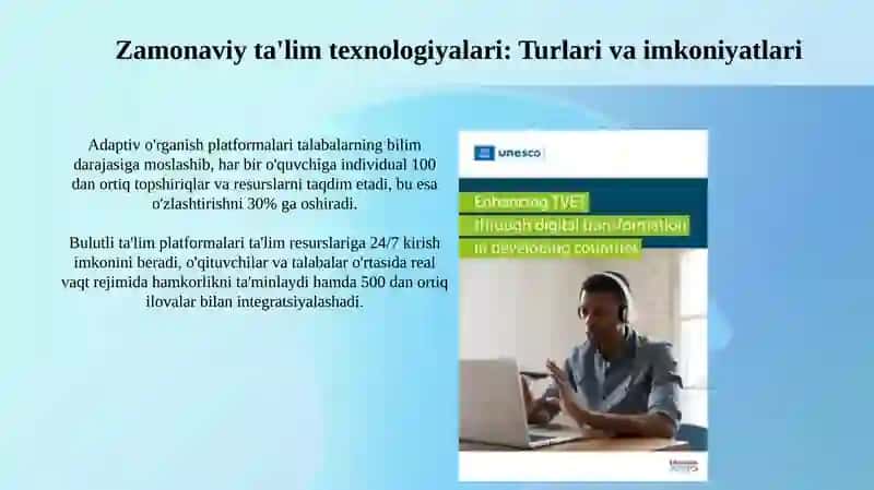 Innovatsion texnologiyalar ta’lim sifatini oshirish manbai sifatida 4