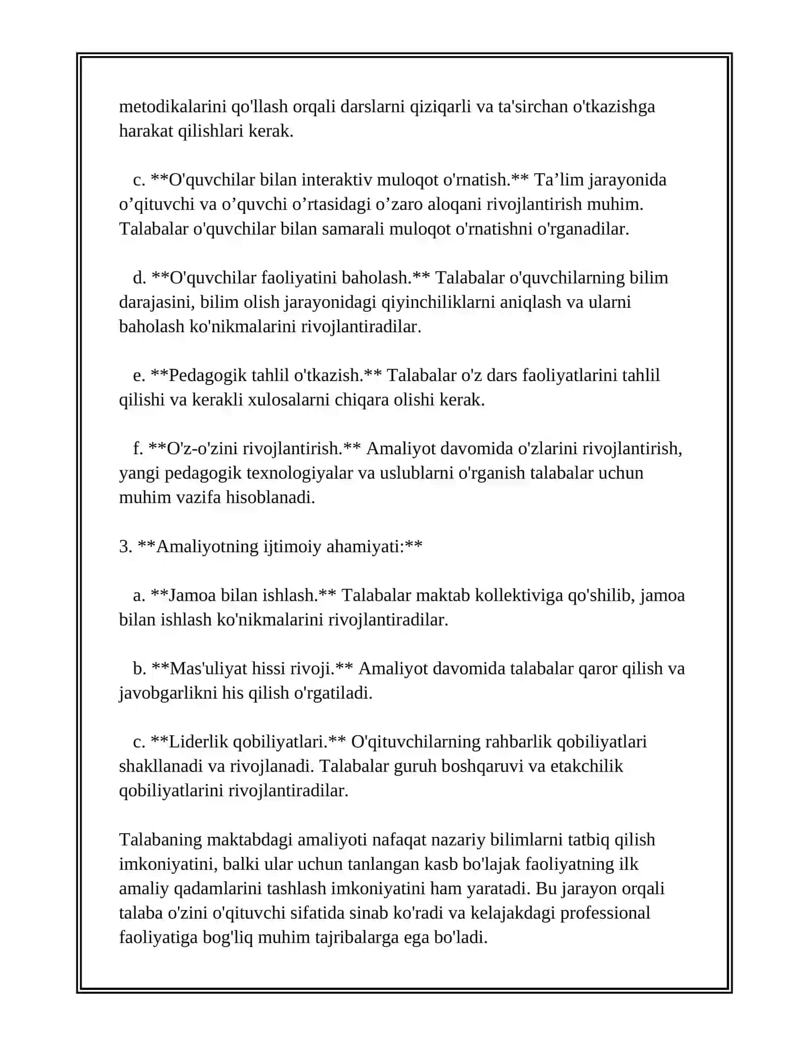 ТАЛАБАРНИНГ МАКТАБДАГИ АМАЛИЙОТИ 4