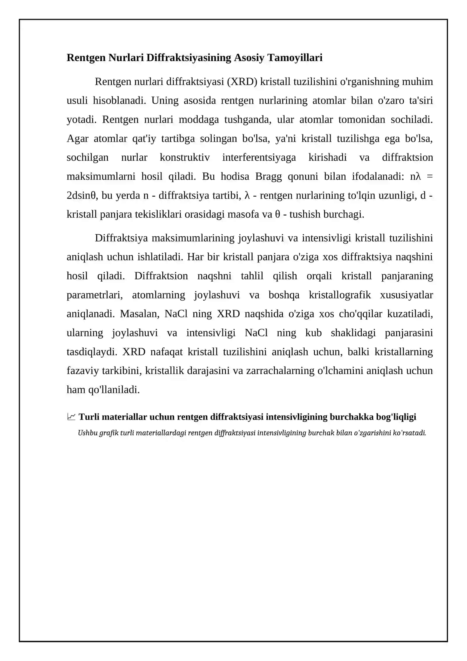 Rentgen nurlari difraksiyasi (XRD) 4