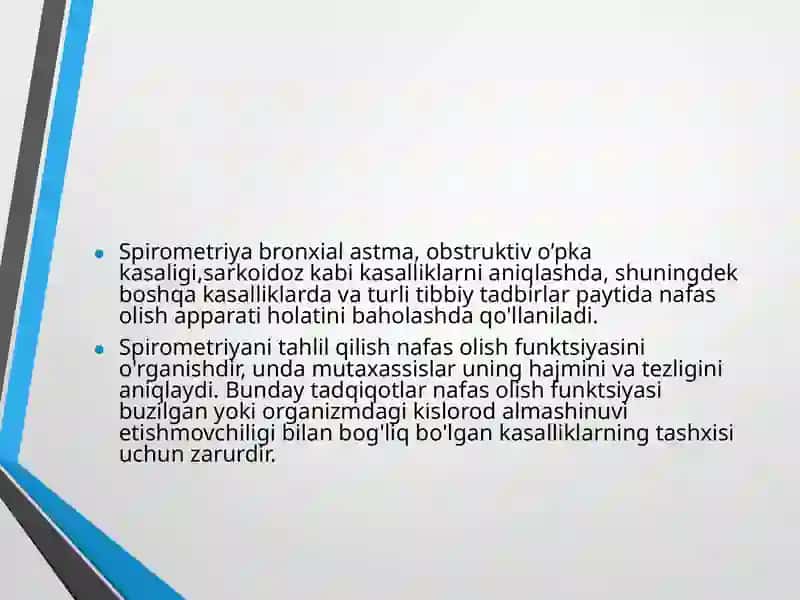 Spirometriya o’lchash usuli haqida 4