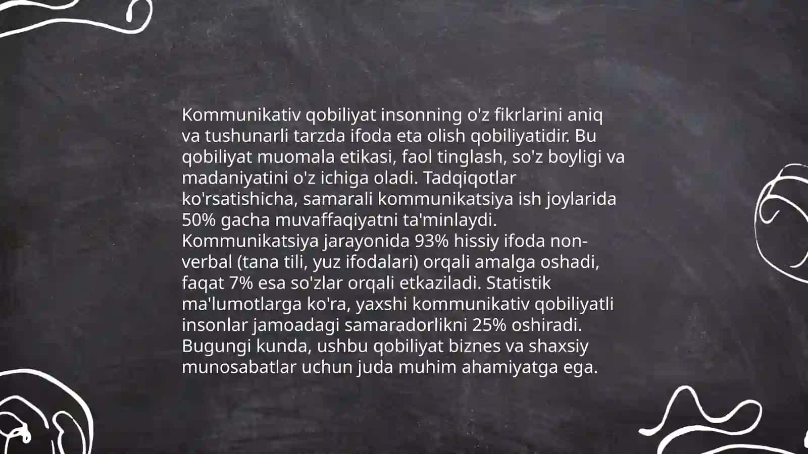 Kommunikativ qobiliyat. Muloqotni tashkil etishda pedagogik nazokat va xushmuomalalik, kasbiy pedagogik dilkashlikning ahamiyati 4