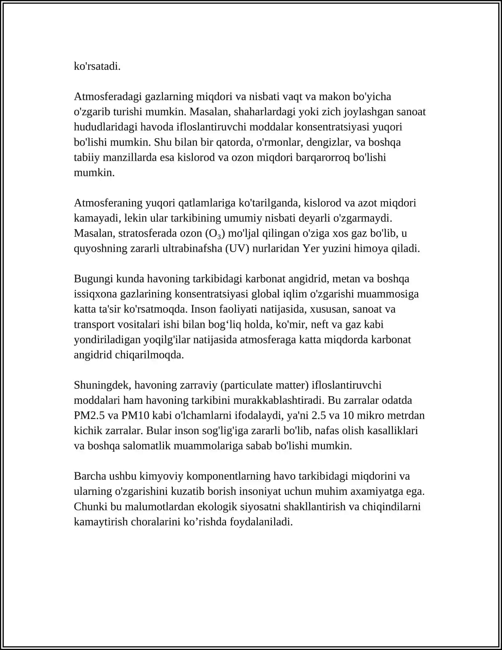 HAVO GIGIYENASI HAVONING TARKIBI FEZIK VA KIMYOVIY HUSUSIYATLARI 4