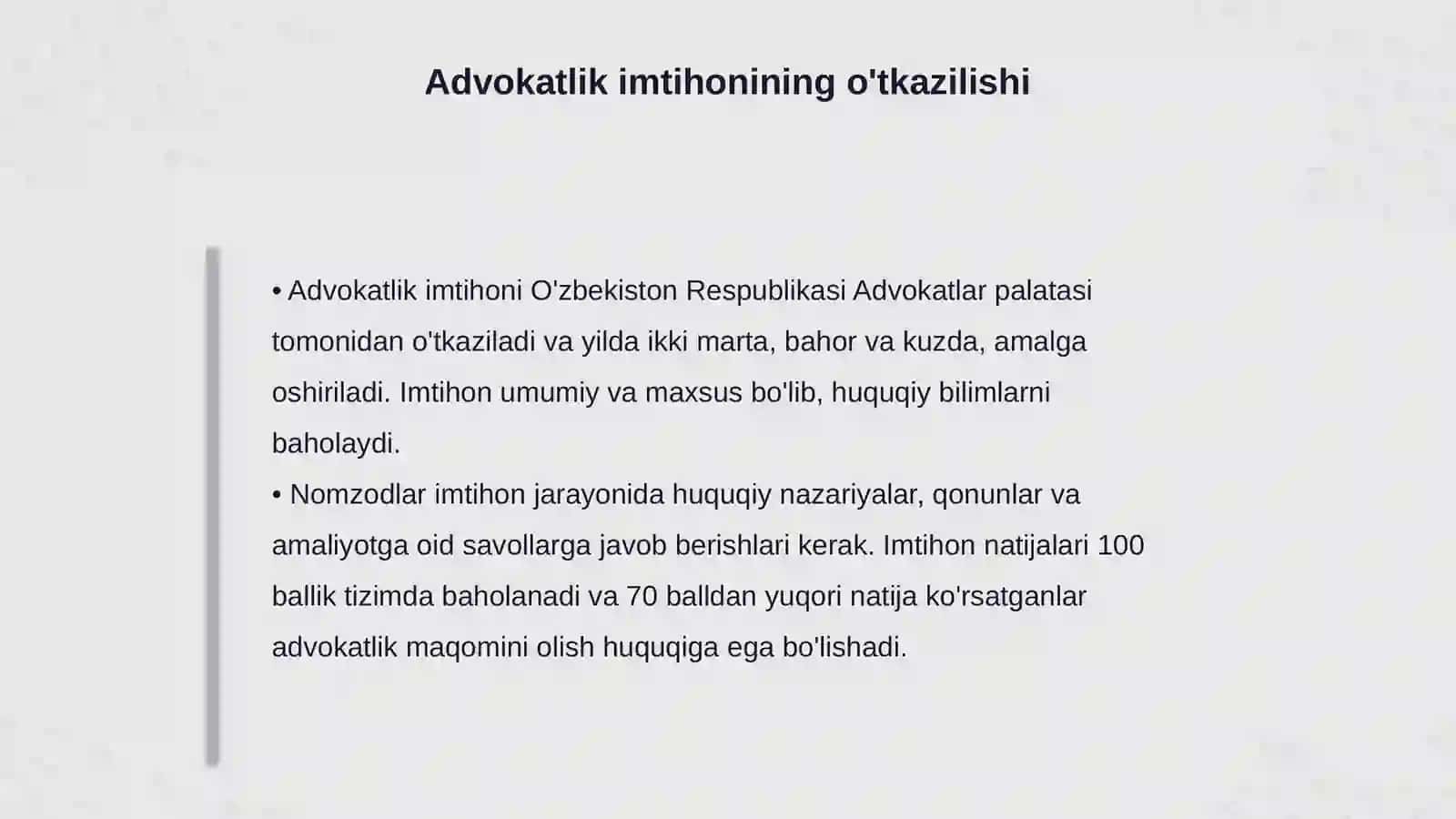 Advokatlik maqomiga ega bo'lish tartibi 4