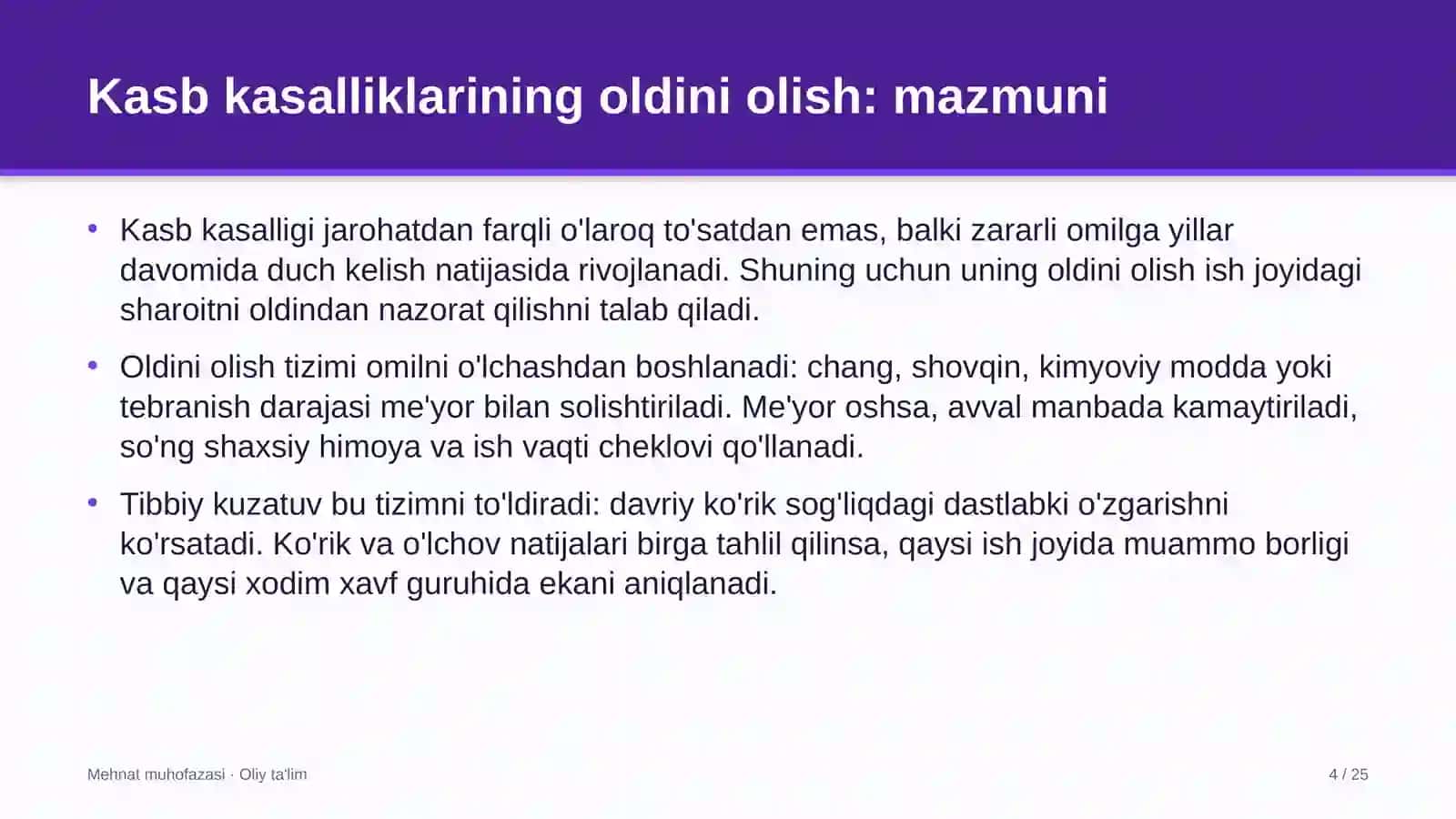 Ekoturizmda kasb kasalliklarining oldini olish 4