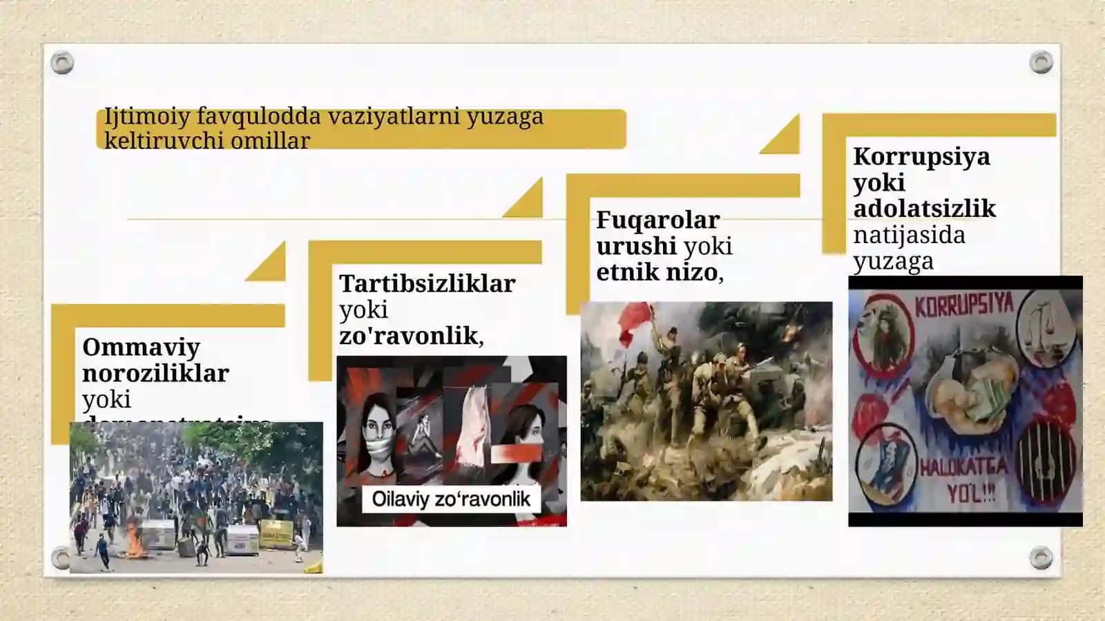 Ijtimoiy tusdagi favqulodda vaziyatlar. Tеrrorizm to’g’risida tushuncha 4