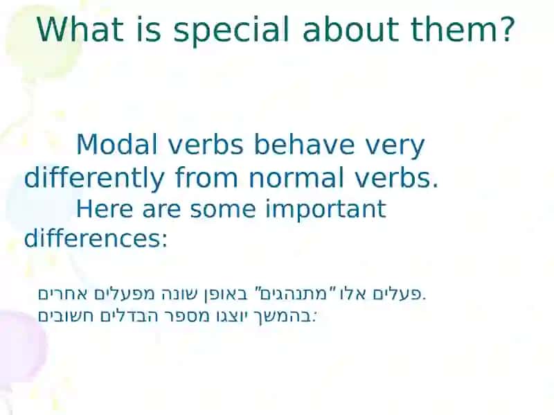 Modal verbs 4