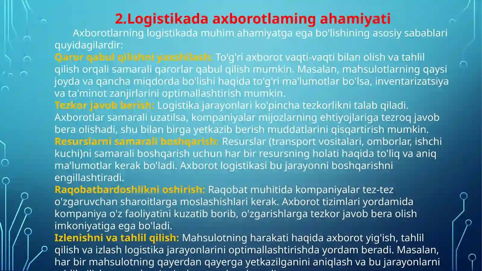Axborot Logistikasi 4