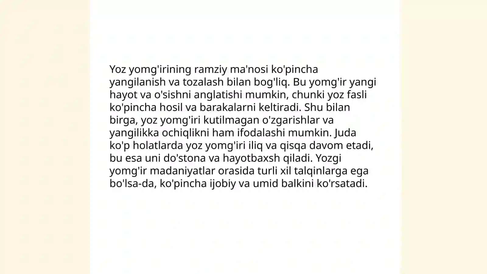 Yoz yomg'iri qissasi 4